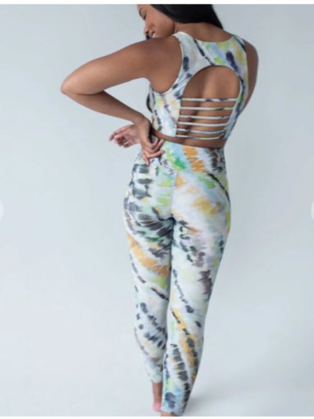Savvi INDI Tie Dye Women’s Leggings Abstract Print Multicolor Medium - Picture 6 of 10